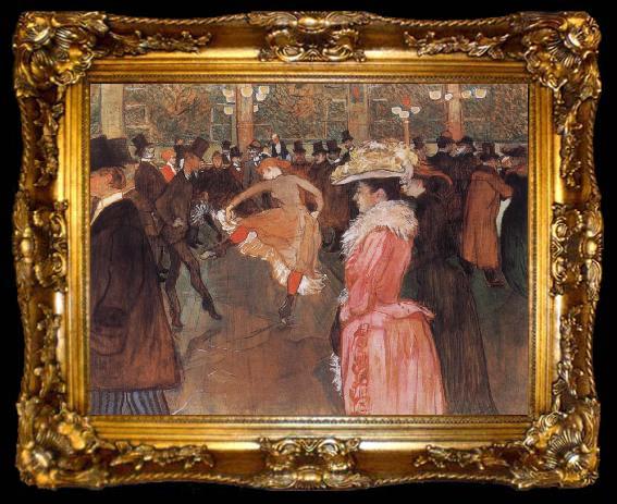 framed  Henri de toulouse-lautrec The Dance, ta009-2
